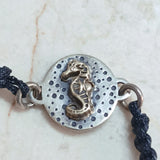 Bracciale Cavalluccio Marino con cordino colorato Linea Mare Nostrum