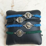 Bracciale Cavalluccio Marino con cordino colorato Linea Mare Nostrum